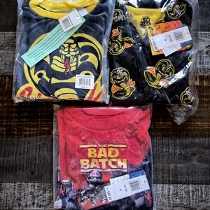 ~ 3 SET BUNDLE ~ Boys Star Wars "The Bad Batch" & Kobra Kai 2 pc Pajama Sets NEW
